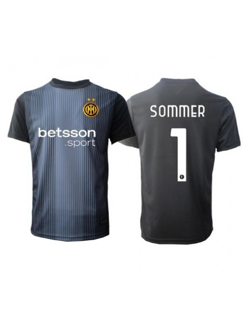 Inter Milan Yann Sommer #1 Målvakt Replika Hemmakläder 2025-26 Kortärmad Inter Milan Yann Sommer #1 Målvakt Replika Hemmakläder 2025-26 Kortärmad